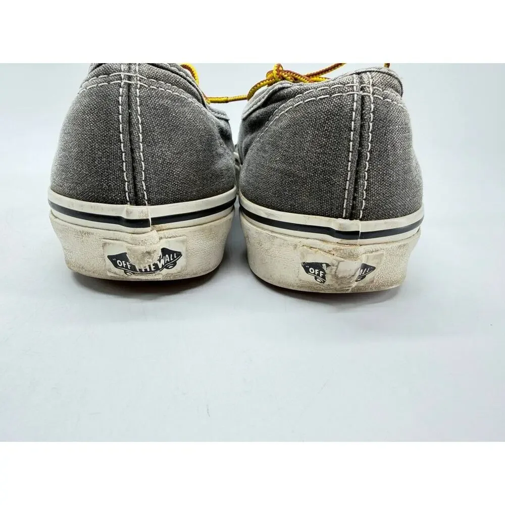 Vans Authentic Unisex Men’s 8 Women’s 9.5 Gray Canvas Low Top Skate Shoes